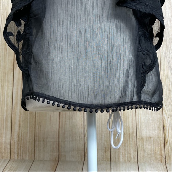 STELLAH FLUTTER SLEEVE TOP WITH EMBROIDERY DETAILS - Picture 8 of 15